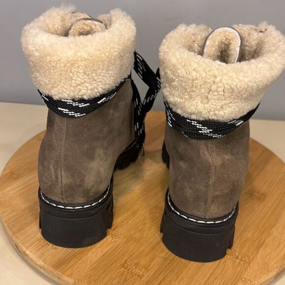 La Canadienne Women's Anni Waterproof Shearling Hiker Boots 38138 Tan Size 6M - Picture 4 of 6